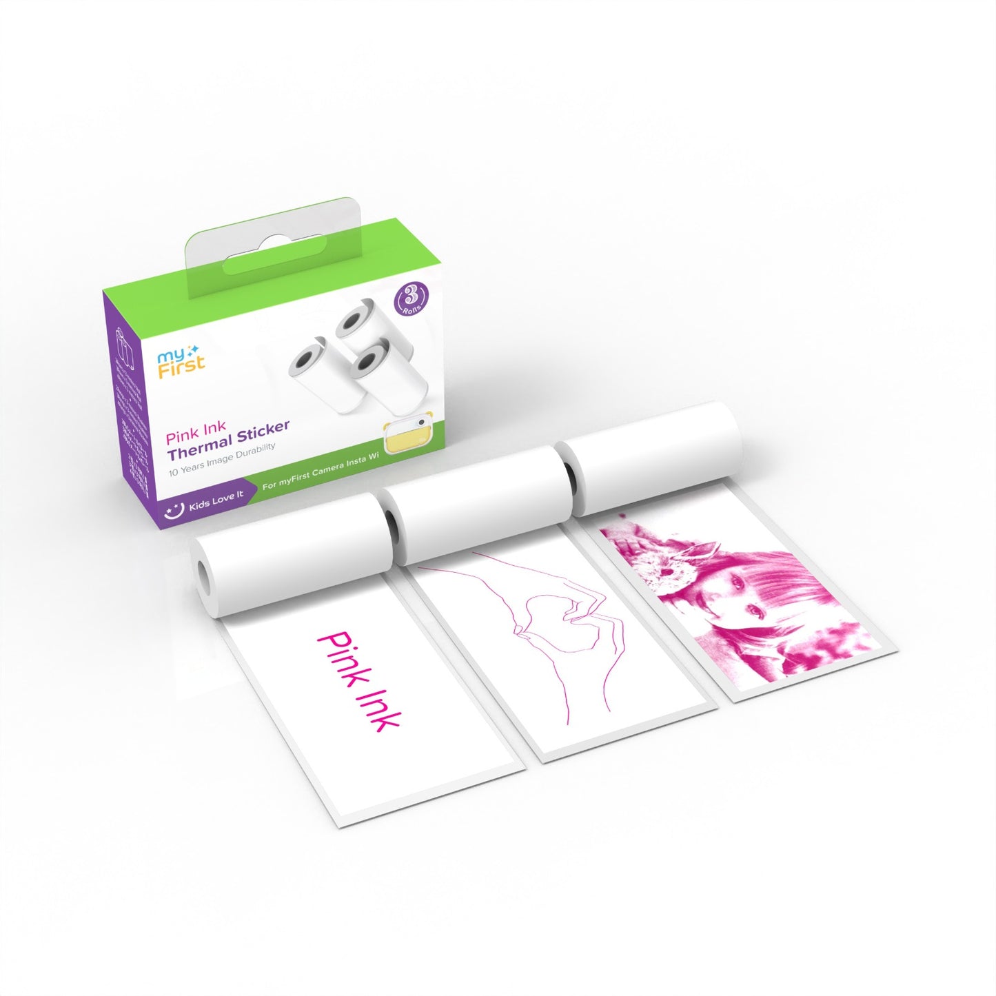 myFirst ملصق حراري لكاميرا بحبر وردي