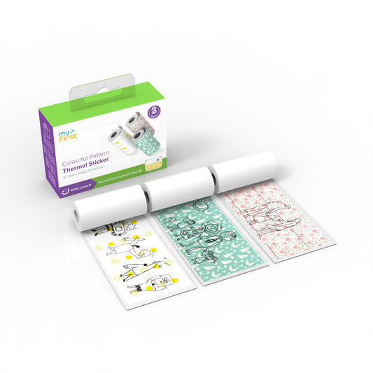 myFirst ملصق حراري لكاميرا Wi بنقوش ملونة